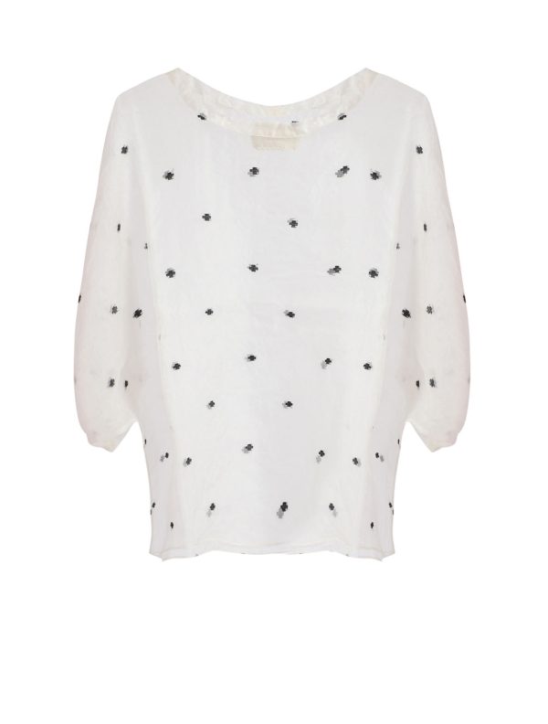 Organza Sheer Cross Top