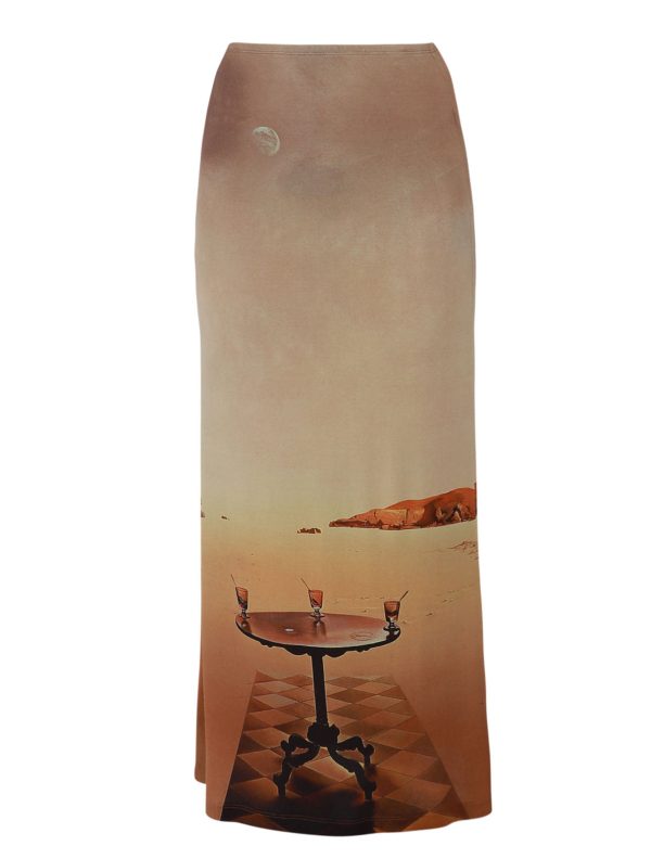 Dali Table Print Skirt